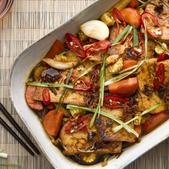 Cassolette de tofu à l'huile pimentée Chiu Chow