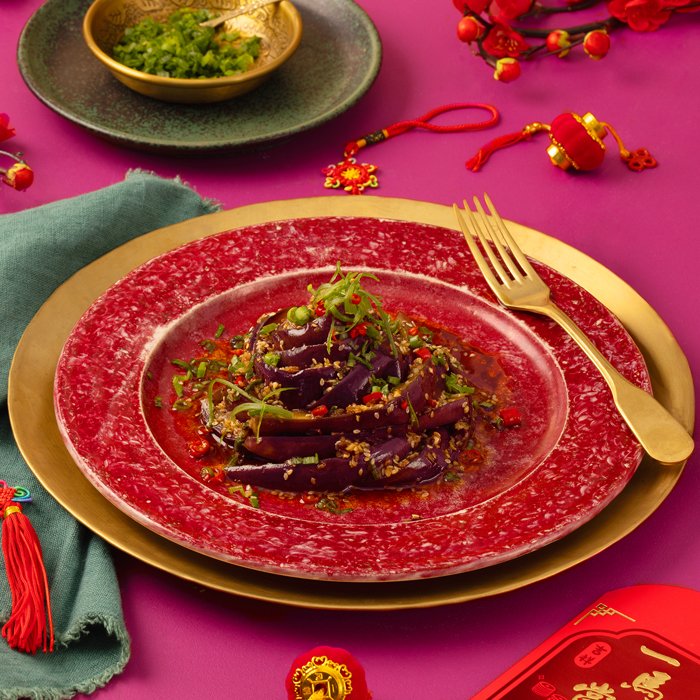 Salade d'aubergines piquante