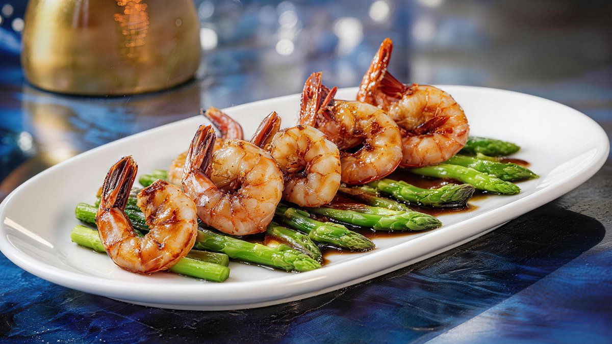 Crevettes Sautées aux Asperges
