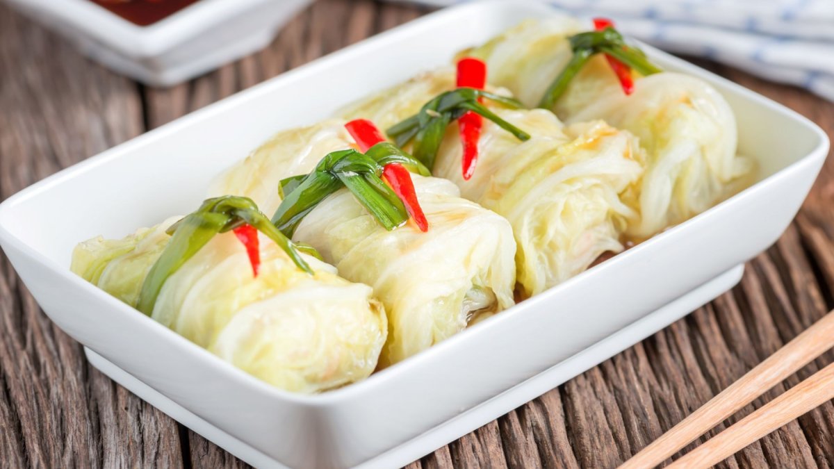 Ballotines de porc et de citrouille cuites à la vapeur