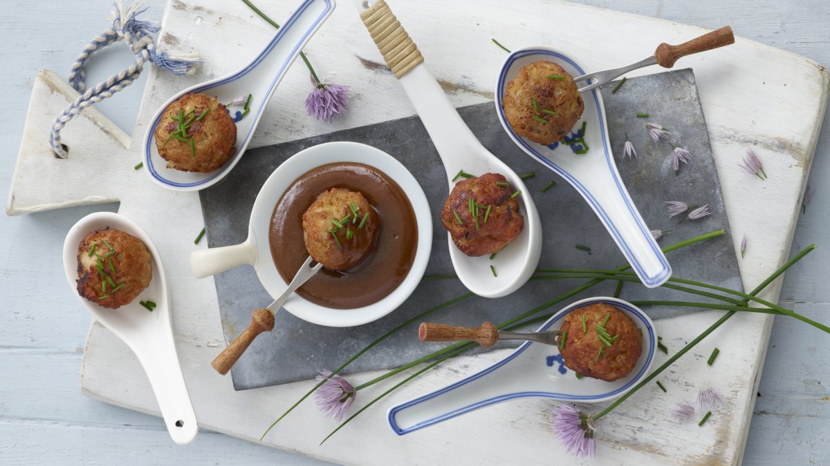 Boulettes de poulet/bœuf à la sauce Hoisin