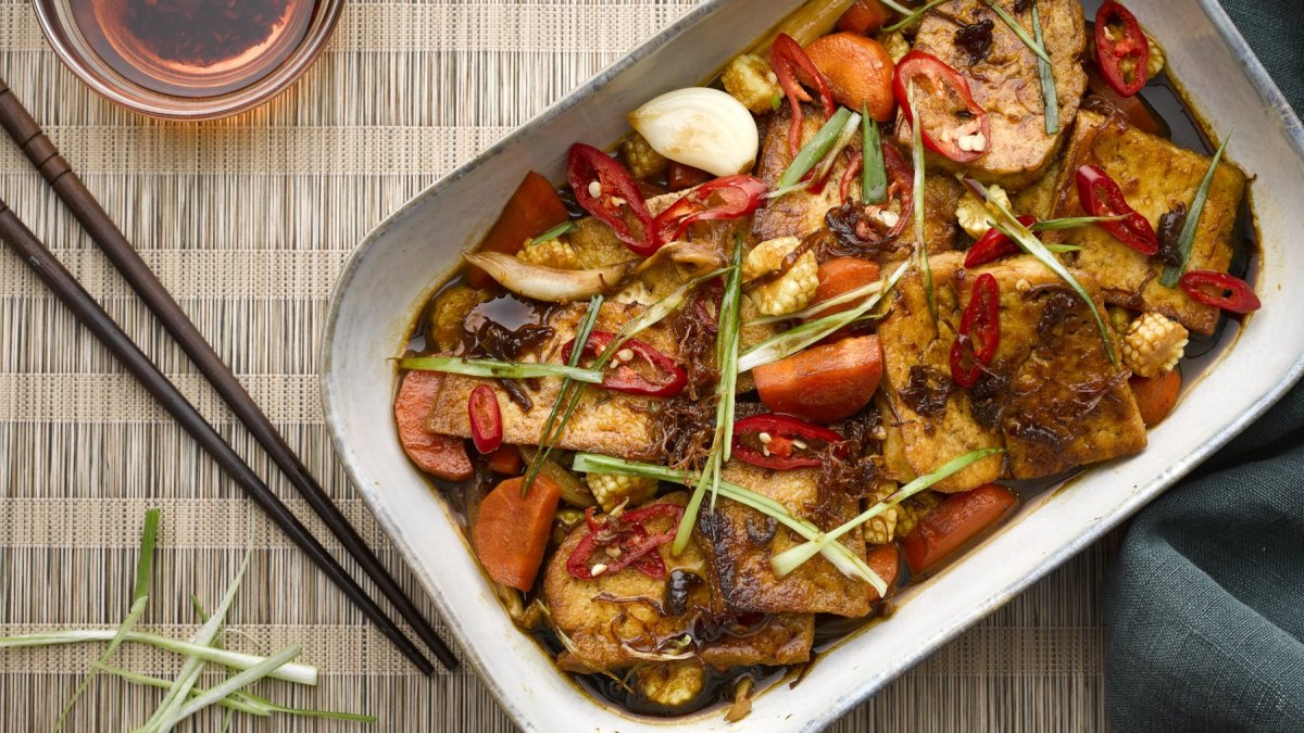 Cassolette de tofu à l'huile pimentée Chiu Chow