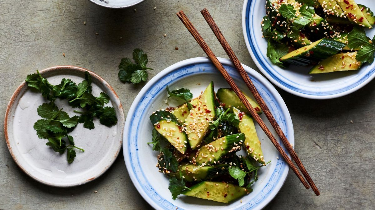 Salade de concombre à l'orientale
