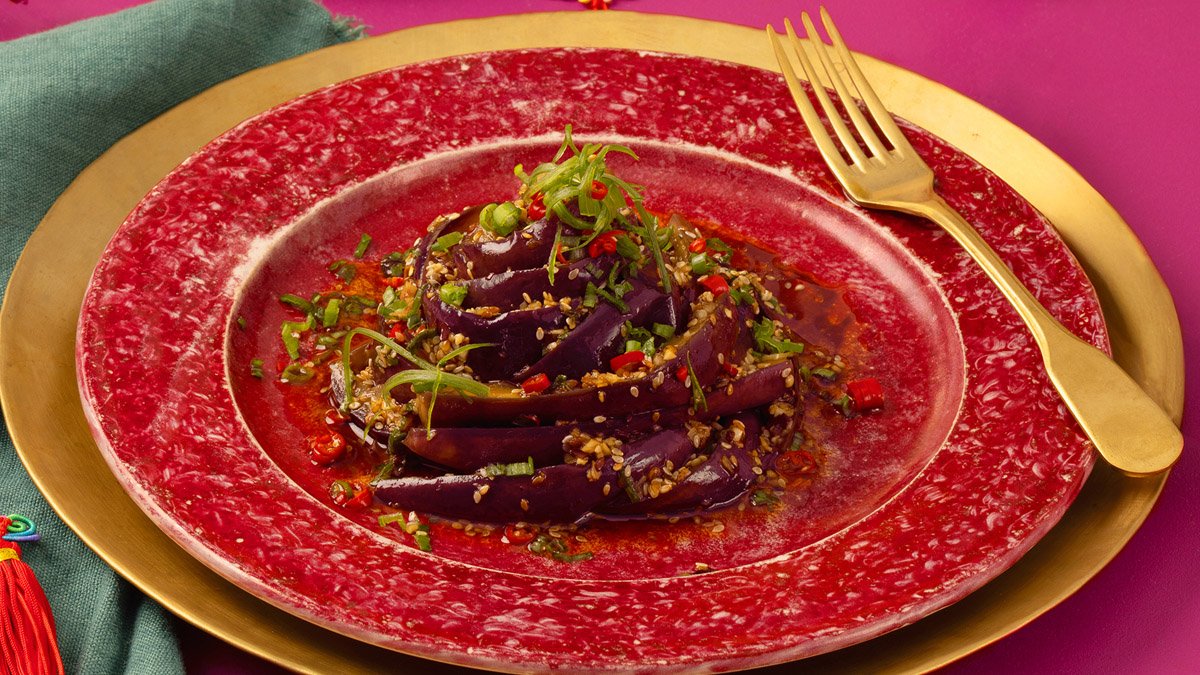 Salade d'aubergines piquante